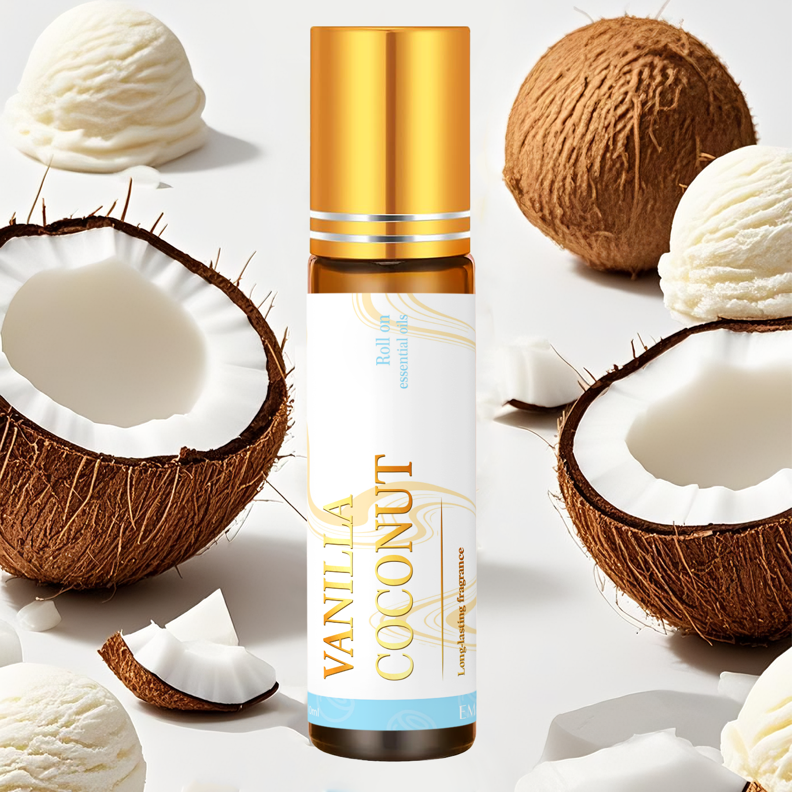 Perfume Fragrance Essential Oil - 10ml Vanilla Coconut Essential Oil Rollerball