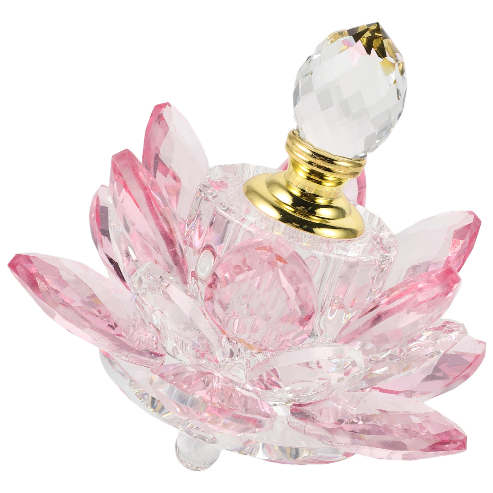 Perfume Fragrance Essential Oil - Crystal Refillable Perfume Bottle Lotus Flower