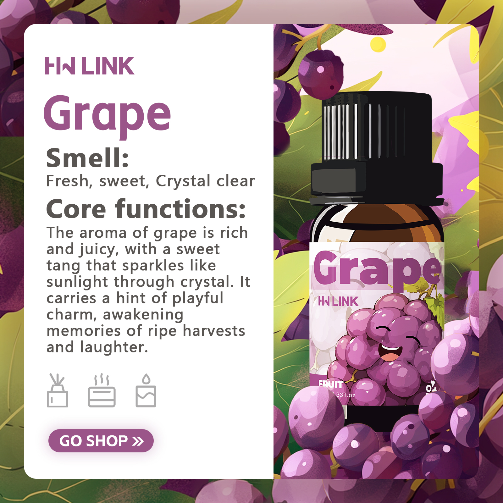 Grape Essential Oil 10ml Perfu – обзор и цена Perfume Fragrance Essential Oil