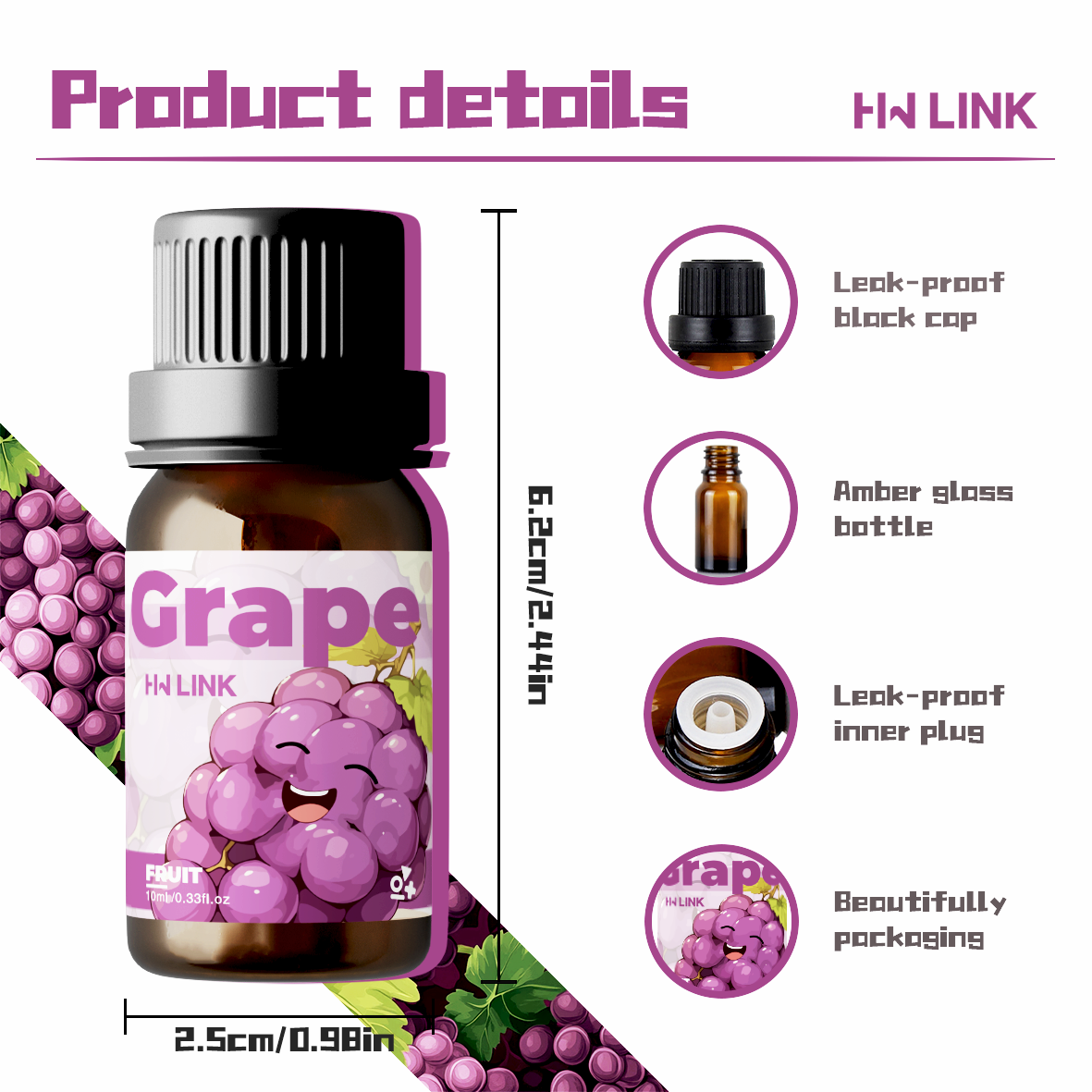 Grape Essential Oil 10ml Perfu – обзор и цена Perfume Fragrance Essential Oil
