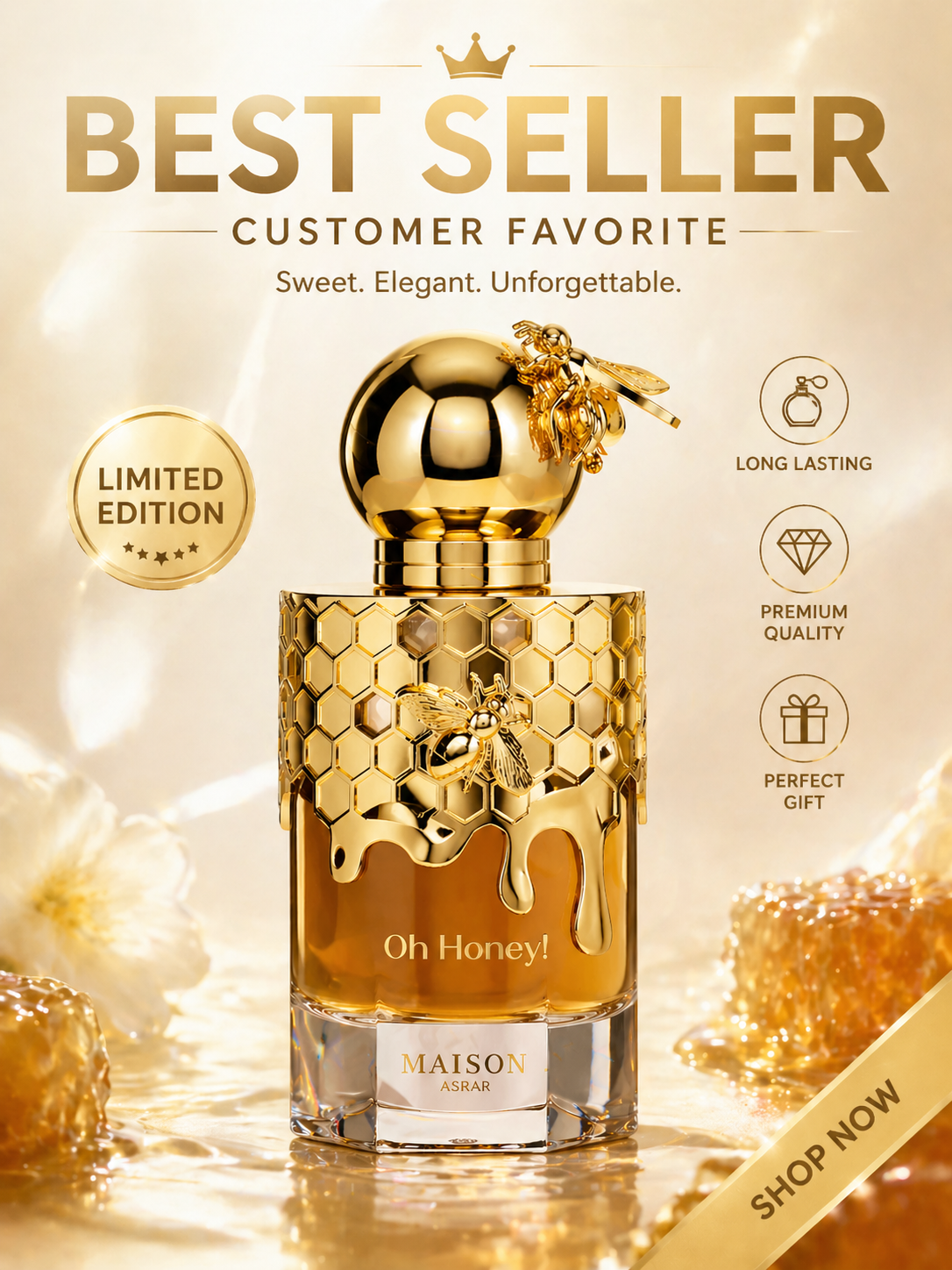 Luxurious Golden Bee Honey Per – обзор и цена Perfume Fragrance Time